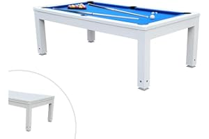Vente-unique - Mesa de billar transformable SNOOKER - altura ajustable - 207x114x79 cm