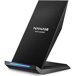 NANAMI Cargador Inalámbrico Rápido, Qi Inalámbrica Carga Rápida 10W y Estándar 5W para iPhone XS/XS MAX/XR/ X/ 8 Plus/ 8, Wireless Quick Charger para Samsung Galaxy S9+ S9 S8 Plus S8 S7 Note8, etc.