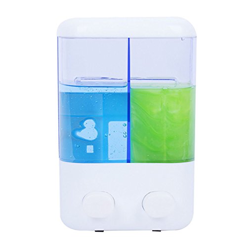 Simwood™ 2 x 500ml Wall Mount Liquid Soap Dispenser For Bathroom Kitchen Marketplace Hotel Restaurant