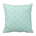 Mint Green And Gold Polka Dot Pattern Pillow Case