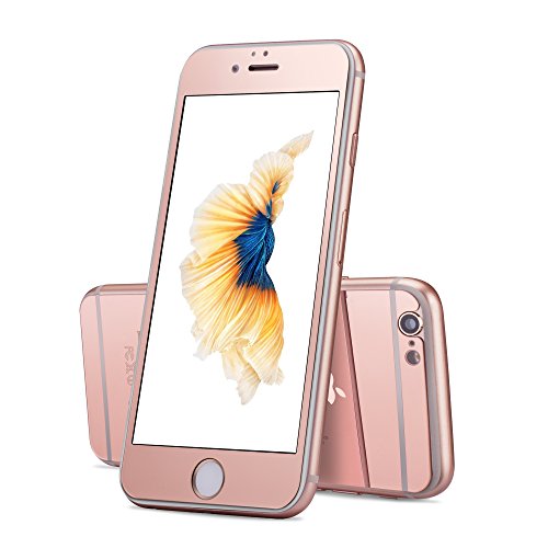Wunderglass® - Mirror - Apple iPhone 6, 6s 4.7 Schutzfolie Verspiegelt Hartglas Sichtschutz Panzerglas Glasfolie Displayschutzglas Tempered Glass Folie Displayschutz aus echt Glas Glasprotector in Rose Gold von OKCS®