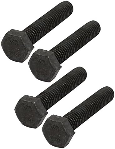 sourcingmap® 8.8 Grade M8x40mm Full Threaded Left Hand Thread Hex Head Bolt 4pcs
