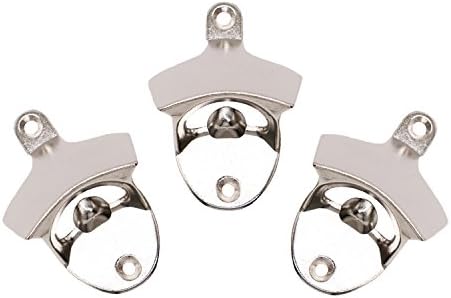 Wall Mounted Bottle Opener Stainless, Industrial Alloy with Screws by iGraver - Set of 3