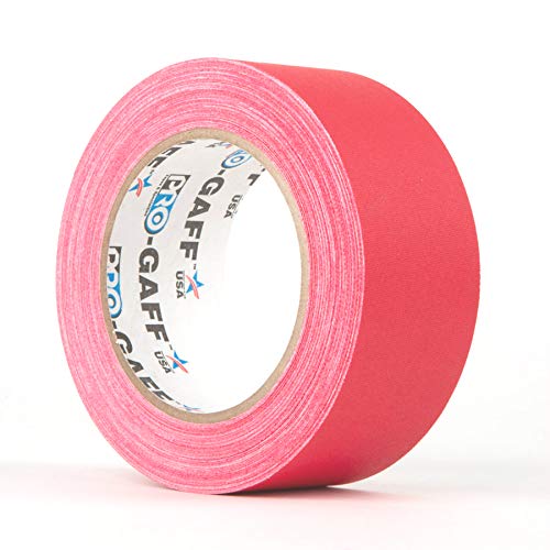 Pro Gaff 48 mm x 25 m Craft & Stage Fluorescent Matt Cloth tape - vari colori disponibili Red