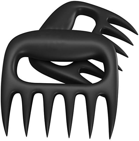 Swanda BBQ Pulled Pork Shredder Bear Claws Kitchen Claws Meat Bear Paw Claws for Pork, Chicken, Beef, Turkey (Set of 2, Black)