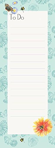 Flowers bees and butterflies to do list memo pad