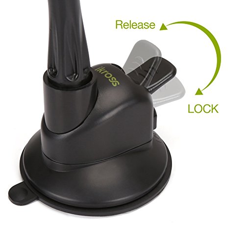 iKross Supporto Auto Magnetico, 2-in-1 Supporto da Portabicchiere e Parabrezza per Cellulare Smartphone â€“ Braccio Lungo Singolo