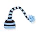 AccessoryStation® Fashion Unisex New-born Boy Girl Cute Colourful Stripes Crochet Knitted Photography Baby Hat with Long Braid(Blue&Brown)