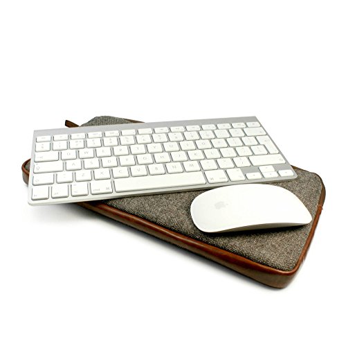 Tuff-Luv Herringbone Tweed Travel case für Apple Magic Keyboard 1 & 2 / Mouse 1 & 2 / Trackpad 1 & 2 – Braun - 5
