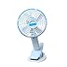 Japace® Multifunctional Portable Mini Clip Fan for Baby Stroller Baby Cots Playpens Desks In the car Table Desk Clip-on With USB Cable Built-in lithium battery(Random Colour)