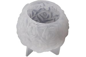 HYCLAM Stampo in silicone per candele fai da te fiore a forma di palla di rosa stampo per candele profumate fatto a mano gesso resina sapone stampo artigianale stampi in silicone per candele fiore