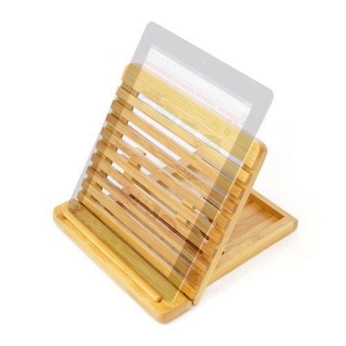 Ständer für Tablet iPad Apple iPhone Halterung 3-Winkel Tischständer, E-Reader Halter, Tablet-Zubehör aus Bambus