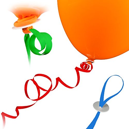 Preisvergleich Produktbild Ballonverschlüsse Helium - Bunt gemischt - 100 Stück - partydiscount24®