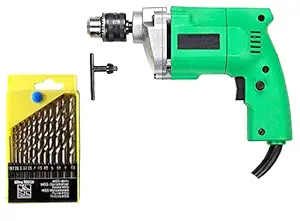 Zahab 10 mm Power full Drill Machine with 13 pcs Drill bit