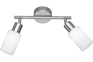 RL LIVE YOUR LIGHT Reality R80012007 Mars - Focos con 2 luces, bombillas excluidas, E14, 40 W, 230 V, A++, E, IP20, 21 x 25,5 cm, diámetro 8 cm, metal, níquel mate