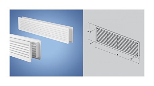 Türlüftungsgitter Lüftungsgitter Türluftgitter Türgitter weiß 500x90mm - 6