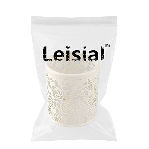 Leisial Florale-Design Metall Stiftehalter Stift Organizer Behälter,Weiss - 6