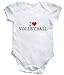 HippoWarehouse I heart volleyball baby vest boys girls
