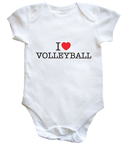 HippoWarehouse I heart volleyball baby vest boys girls
