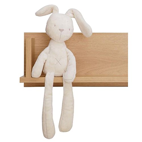 Highdas Conejo de conejo Sleeping Confort relleno suave muñecas de juguete Toy Baby Gifts (blanco)