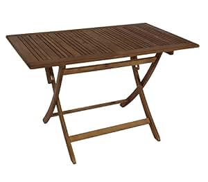 Amazon.de: Tisch 120 x 70 x 74 Gartenmöbel Holztisch ...
