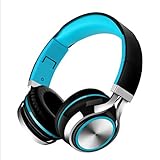 MOO0MDDY Kopfhörer im Ohr,Explosions Modelle Kopfhörer Stereo Headset Computer Universal Cable Falt Musik hören, Musik-Kopfhörer High Fidelity nennen Musik-Headset Geräuschminderung Bass,Blackblue