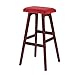 Produktbild Kreative Barstühle, Hochstühle, europäischer Mode Barhocker, Holz Vordergrund Hocker, Barhocker aus massivem Holz ( Farbe : Rot )