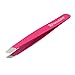 Tweezers With Case By PreciseGryp - Hand Finished Slant Tip - Stainless Steel - Sparkly Pink Eyebrow Tweezers For Women - Painless Splinter & Ingrown Hair Removal - Professional Tweezers For Eyebrows