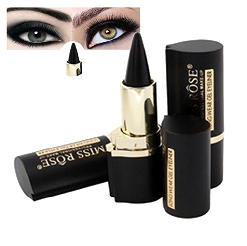 plantilla delineador de ojos en gel de maquillaje ojos Lápiz negro para pestañas y cejas by Sannysis (negro)