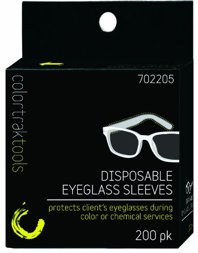 Colortrak Disposable Eyeglass Sleeves, Black, 200 Count by ColorTrak