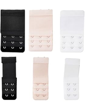 iForgot Frauen-Büstenhalter -Ergänzung, elastische BH-Bügel-Extension Pack von 6pcs 2 3 Haken und Haken - Weiß...