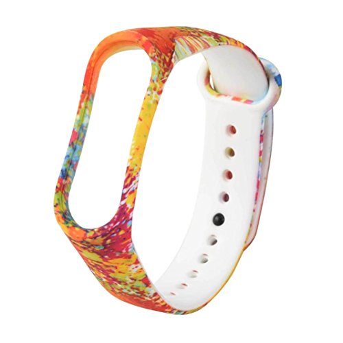 ??Amlaiworld Correa de Banda de Xiaomi Mi Band 3,Reemplazo de smartwatch Pulseras de Repuesto Correas de Reloj TPU Muñequera de reemplazo (E, Correas de Reloj compatibles con Xiaomi Mi Band 3)