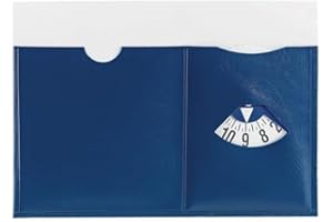 ONE SHOP DI BRACALENTE PIERO One Shop Porta assicurazione con Disco orario Mini Disco orario con Rotella in Cartone portacontrassegno Auto Parabrezza Auto Furgone Camion Camper (Blu)