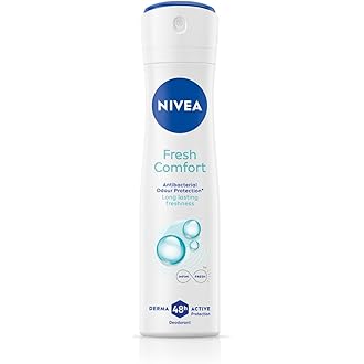 NIVEA Fresh Comfort Deodorant, 150ml | 48 H Smooth & Beautiful Underarms| 0% Alcohol | For Women