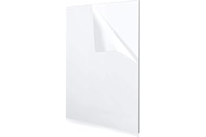TSKDKIT Przezroczysty arkusz akrylowy A2, 4,5 mm, duża płyta akrylowa A2, arkusz z tworzywa sztucznego, 59 x 42 cm, panel z tworzywa akrylowego, pleksi do majsterkowania, malowania, regałów itp
