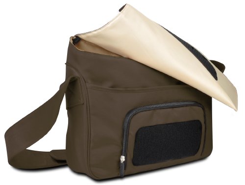 Speedlink Courier Umhängetasche für Laptop 46,7 cm (18,4 Zoll) (verstellbarer Schultergurt, Klettverschluss, extra großes Notebookfach) braun - 2