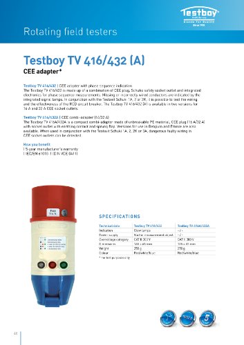 Testboy TV 432 Drehrichtungsmesser - 5