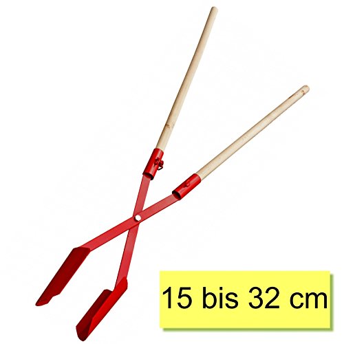 Erdlochschaufel 15-32 cm Gr.2 Lochspaten Erdlochausheber Erdlochheber Handbagger Lochschaufel handlochschaufel mit 2 Stück Hartholzstiele