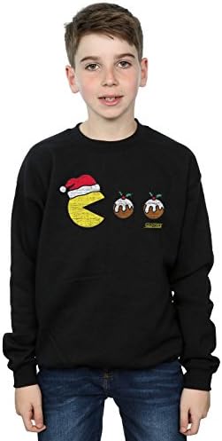 Pacman Boys Christmas Puddings Sweatshirt 9-11 Years Black