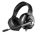 Produktbild ONIKUMA K6 Portable Anti-Lärm Super Bass Stereo Kopfhörer Laptop Computer Spiel Headset mit Mikrofon Stretchable Stirnband - Black & White