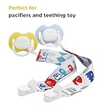 GAGAKU 5er Pack Schnullerband Stoff Schnullerkette mit Clip – Mehrfarbig - 3