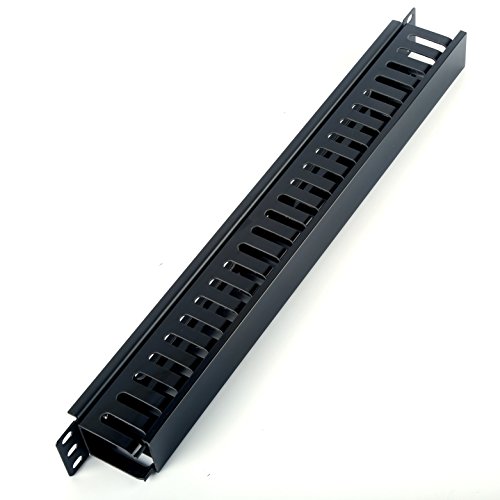 HAMSWAN® Horizontale Kabelmanagement Kabelmanager Serverschrank Rack Mount 1U 19 zoll Kunststoff und Metall
