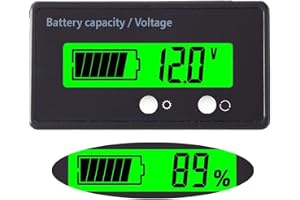 Voktta Battery Capacity Monitor Meter 12V 24V 36V 48V 72V 84V främre justeringsknapp Bakgrundsbelyst LCD-skärm Lithium batter