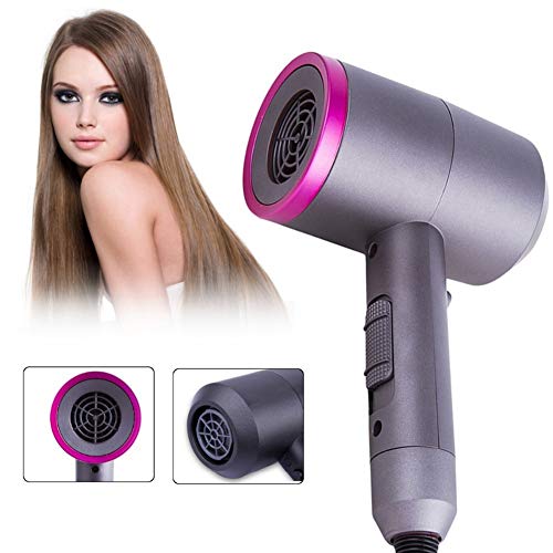 H&RB 1100 W Secador De Pelo Supersónico Herramientas De Estilo, Viaje A Casa Uso Compacto De Pelo De Cerámica Soplador,Purple,EU