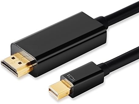 Lamchin Mini DP to HDMI, Mini DisplayPort (Thunderbolt) to HDMI Gold Plated Adapter for Surface Pro 4, Macbook Pro, iMac, Mac Mini etc (1.8m / 5.9ft Black)