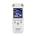 Produktbild EVISTR Digitales Diktiergerät mit Automatischer Aufnahme Durch Sprachsteuerung. Tragbarer PCM Stereo Rekorder mit 1536kbps Auch als MP3-Player Einsetzbar (L50White)