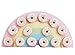 Produktbild Donut-Wand Regenbogen Pastell-Farben zum Aufstellen für 14 Donuts - Back-Zubehör / Präsentation Gebäck / Backen / Kuchen-Buffet / Candy-Bar Zubehör / Kinder-Geburtstag-s-Deko-Ration