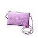 Produktbild YULAND Damen Ledertasche Kleine, Handtasche Tasche Ngetasche Strandtasche Schulter Taschehandtasche Frauen Mädchen Mode Geldbörse Leder Krokodil Patten Mini Crossbody Umhängetasche (Hellpurpur)