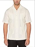  Cubavera Men\'s Short Sleeve Embroidered Guayabera Shirt 7064 Ivory Size 2XL