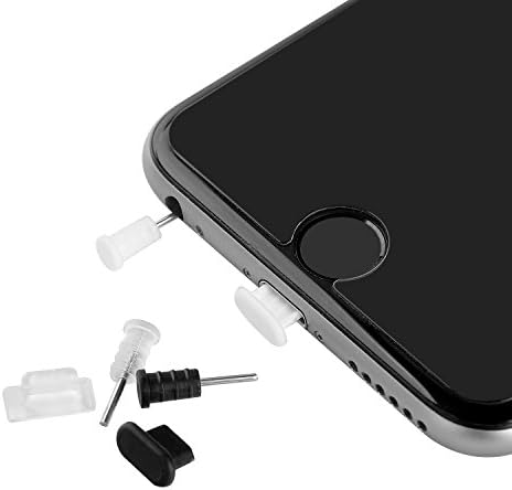 iphone 6 6S Anti Dust Plug, Bingsale 3x Set Black Transparent White Dust Plug Cap Headset Jack Micro USB Charging Dock Cover Stopper for iPhone 6S Plus / 6S / 6 Plus / 6, 5 / 5S /5C, iPhone 4 / 4S (3x Dock Cover+ 3x Jack Plug )
